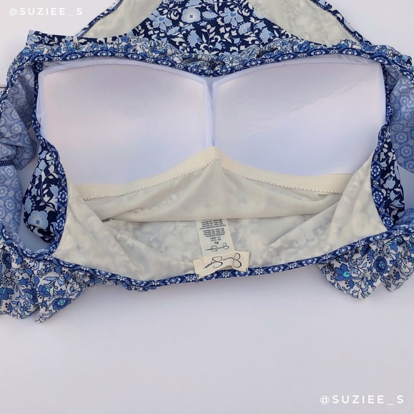 NWOT Jessica Simpson Floral Paisley Off the Shoulder One Piece Swimsuit XL - Picture 5 of 13